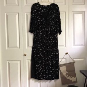 Floral quarter sleeve maxi dress